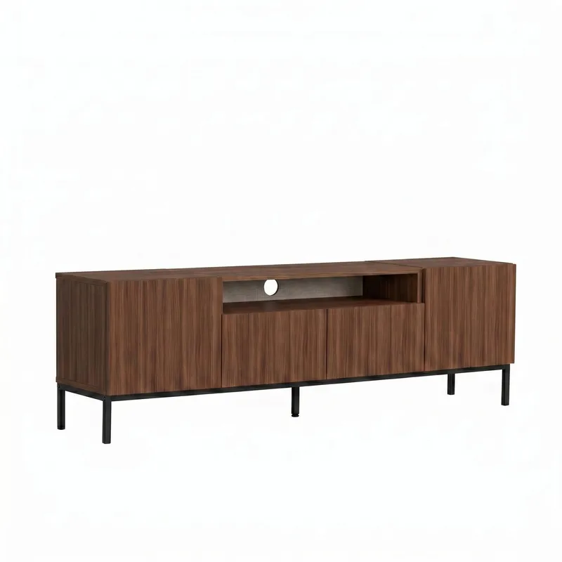 TV-taso Nordure Rivoli (160 x 50 x 35 cm) Milano pähkinä musta, Milano Walnut ja musta