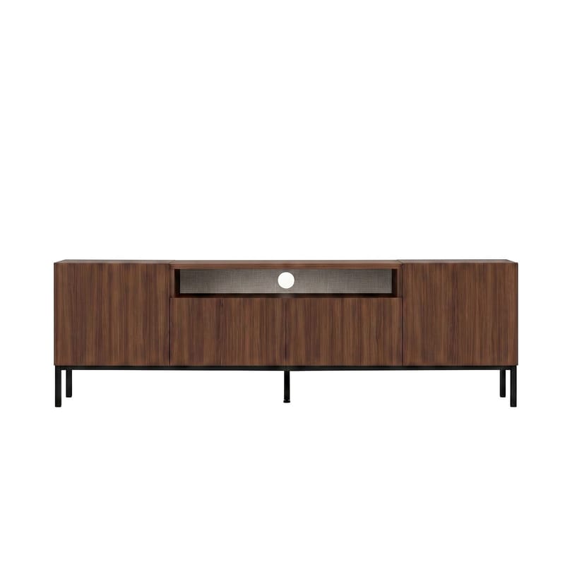 TV-taso Nordure Rivoli (160 x 50 x 35 cm) Milano pähkinä musta - Milano Walnut ja musta - Huonekalut - TV- & Mediakalusteet - Tv taso & Mediataso