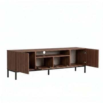 TV-taso Nordure Rivoli (160 x 50 x 35 cm) Milano pähkinä musta - Milano Walnut ja musta - Huonekalut - TV- & Mediakalusteet - Tv taso & Mediataso