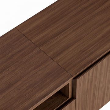 TV-taso Nordure Rivoli (160 x 50 x 35 cm) Milano pähkinä musta - Milano Walnut ja musta - Huonekalut - TV- & Mediakalusteet - Tv taso & Mediataso