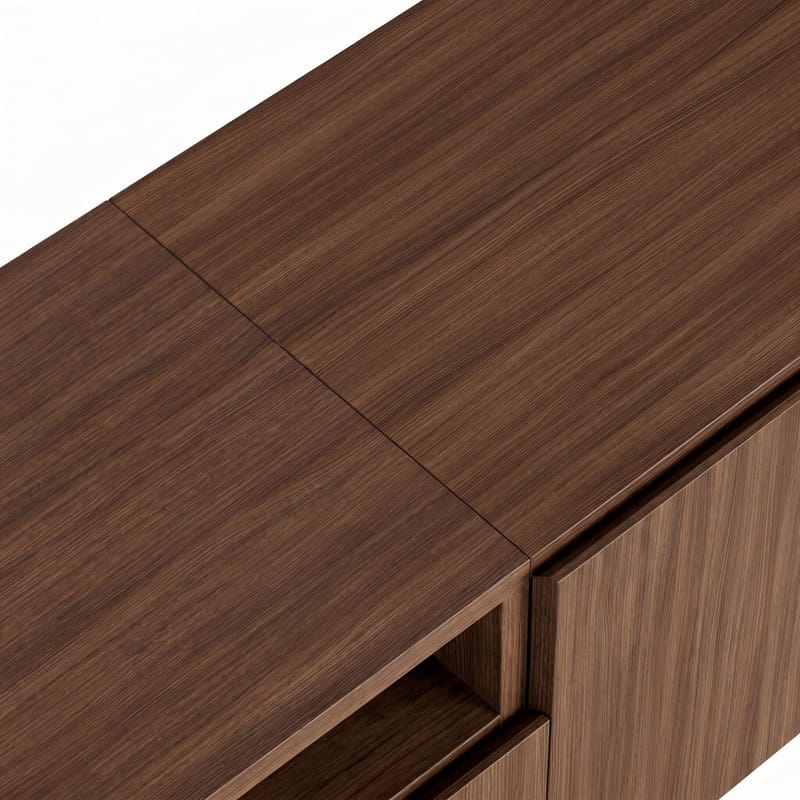 TV-taso Nordure Rivoli (160 x 50 x 35 cm) Milano pähkinä musta - Milano Walnut ja musta - Huonekalut - TV- & Mediakalusteet - Tv taso & Mediataso