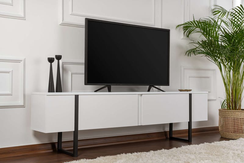 TV-taso Nordure Serenity Valkoinen / musta - Huonekalut - TV- & Mediakalusteet - Tv taso & Mediataso