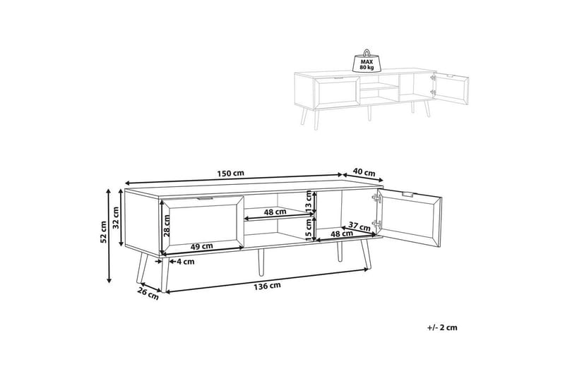 TV-taso Opoco - Huonekalut - TV- & Mediakalusteet - Tv taso & Mediataso