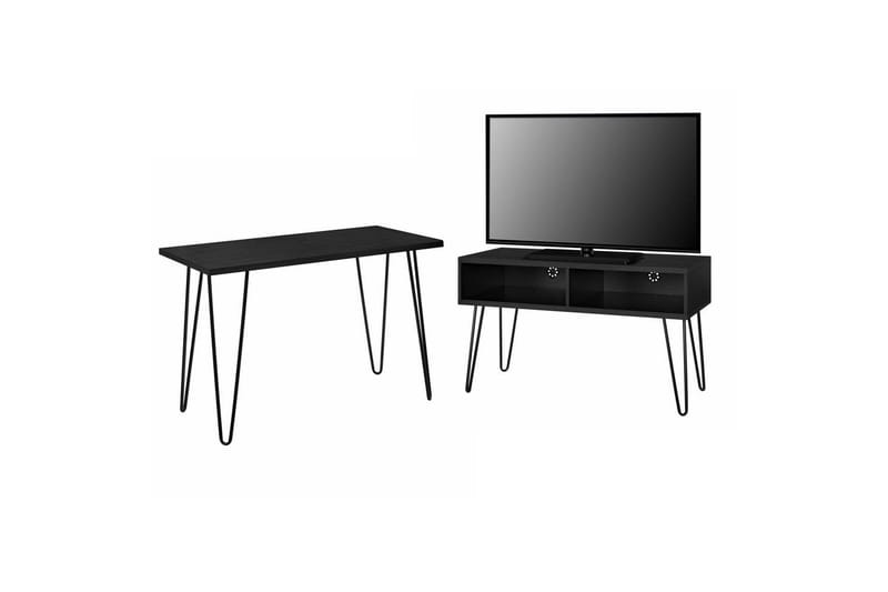 TV-taso Owen Musta/tammi - Musta/tammi - Huonekalut - TV- & Mediakalusteet - Tv taso & Mediataso