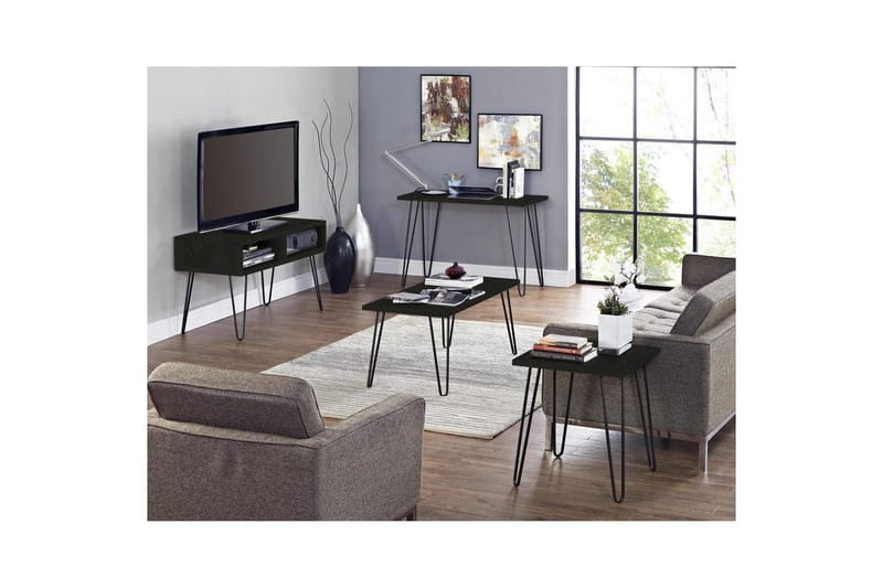 TV-taso Owen Musta/tammi - Musta/tammi - Huonekalut - TV- & Mediakalusteet - Tv taso & Mediataso