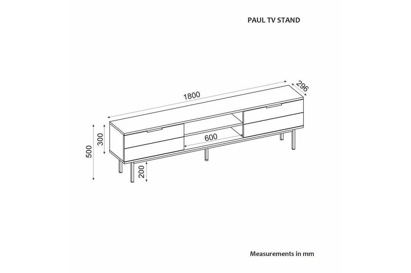 TV-taso Ranjit Antrasiitti - Antrasiitti - Huonekalut - TV- & Mediakalusteet - Tv taso & Mediataso
