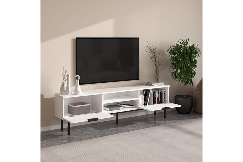 TV-taso Ranjit Valkoinen - Valkoinen - Huonekalut - TV- & Mediakalusteet - Tv taso & Mediataso