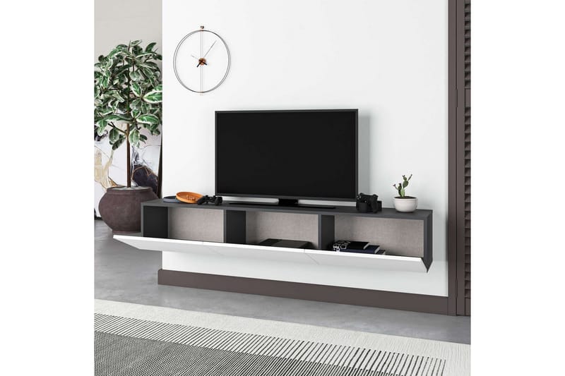 TV-taso Rasab 180 Antrasiitti / Valkoinen - Antrasiitti / Valkoinen - Huonekalut - TV- & Mediakalusteet - Tv taso & Mediataso