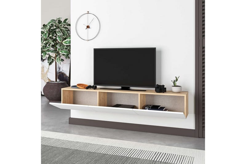 TV-taso Rasab 180 Safidoniritammi / Valkoinen - Safidoniritammi / Valkoinen - Huonekalut - TV- & Mediakalusteet - Tv taso & Mediataso