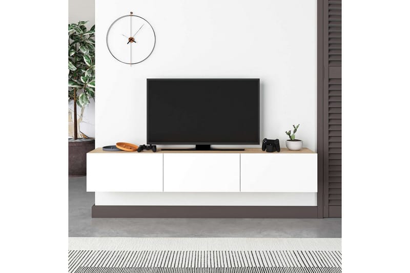 TV-taso Rasab 180 Safidoniritammi / Valkoinen - Safidoniritammi / Valkoinen - Huonekalut - TV- & Mediakalusteet - Tv taso & Mediataso