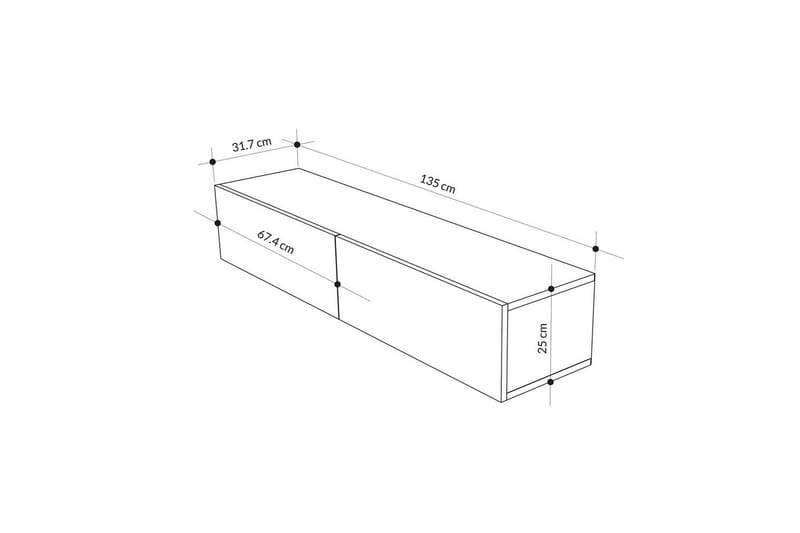 TV-taso Rasab Safidoniritammi / Valkoinen - Safidoniritammi / Valkoinen - Huonekalut - TV- & Mediakalusteet - Tv taso & Mediataso