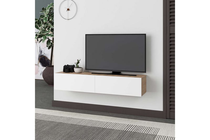 TV-taso Rasab Safidoniritammi / Valkoinen - Safidoniritammi / Valkoinen - Huonekalut - TV- & Mediakalusteet - Tv taso & Mediataso