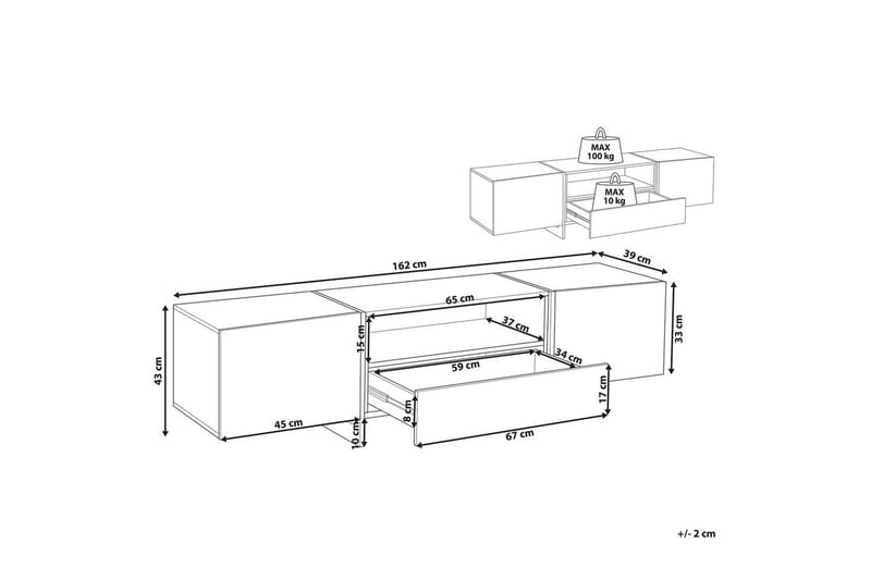 TV-taso Russel - Huonekalut - TV- & Mediakalusteet - Tv taso & Mediataso