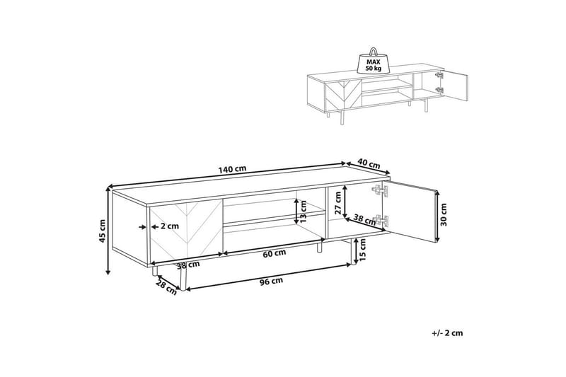 TV-taso Salina - Huonekalut - TV- & Mediakalusteet - Tv taso & Mediataso