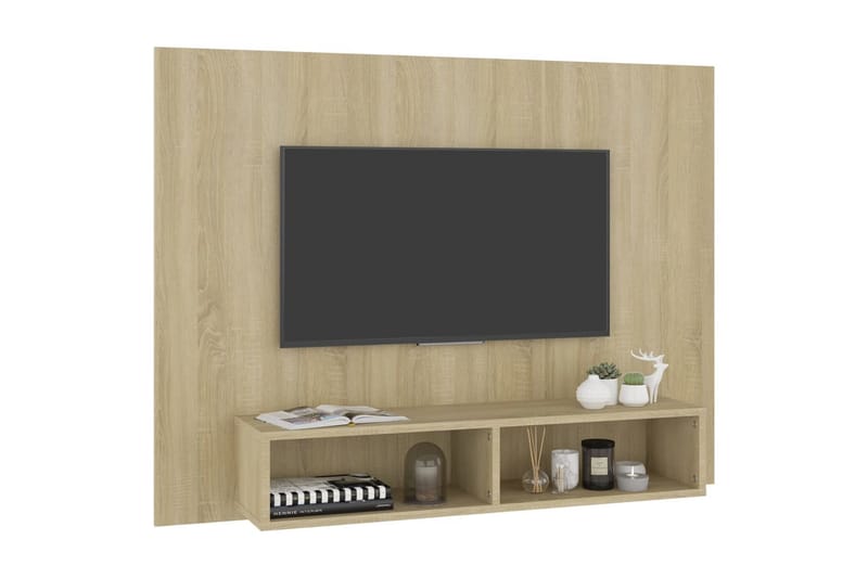 TV-taso seinälle Sonoma-tammi 120x23,5x90 cm lastulevy - Ruskea - Huonekalut - TV- & Mediakalusteet - Tv taso & Mediataso