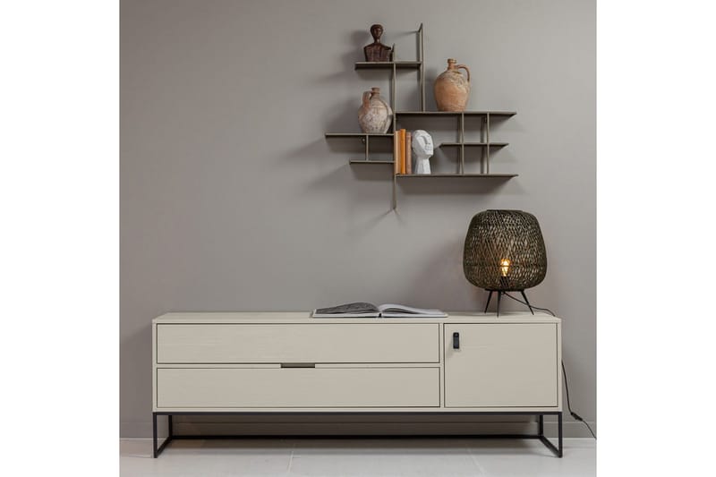 TV-taso Silas - Pöly, Harjattu mänty, 180 cm - Huonekalut - TV- & Mediakalusteet - Tv taso & Mediataso