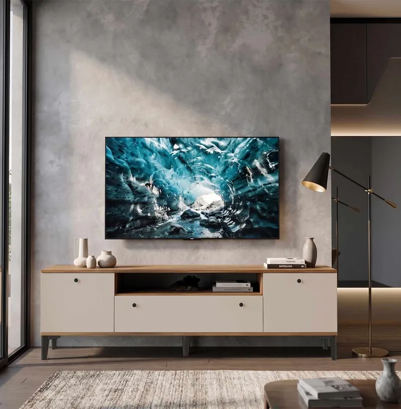 TV-taso Skye Decor Cleo Shelf (180 x 55 x 44,5 cm) Pähkinä - Pähkinä - Huonekalut - TV- & Mediakalusteet - Tv taso & Mediataso