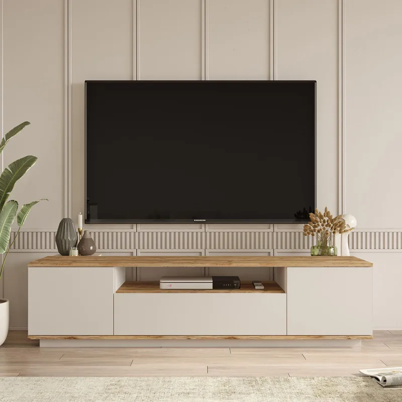 TV-taso Skye Decor Dara (180 x 44,6 x 44,5 cm) Atlantic Pine cashmere - Atlantic Pine ja Cashmere - Huonekalut - TV- & Mediakalusteet - Tv taso & Mediataso