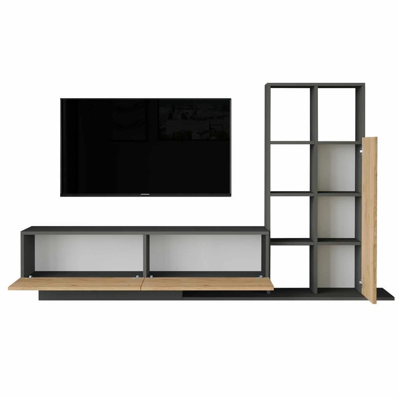 TV-taso Skye Decor Eska (201,2 x 123,6 x 29,5 cm) luonnonväri antrasiitti - Luonnonväri/Antrasiitti - Huonekalut - TV- & Mediakalusteet - TV-kaappi