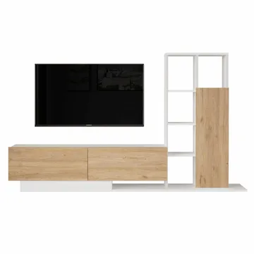 TV-taso Skye Decor Eska (201,2 x 123,6 x 29,5 cm) Luonnonvalkoinen - Luonnonväri ja valkoinen - Huonekalut - TV- & Mediakalusteet - Tv taso & Mediataso