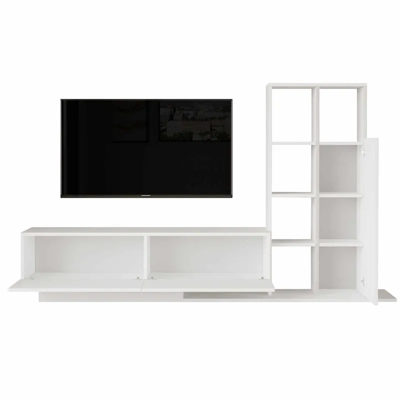 TV-taso Skye Decor Eska (201,2 x 123,6 x 29,5 cm) valkoinen - Valkoinen - Huonekalut - TV- & Mediakalusteet - TV-kaappi