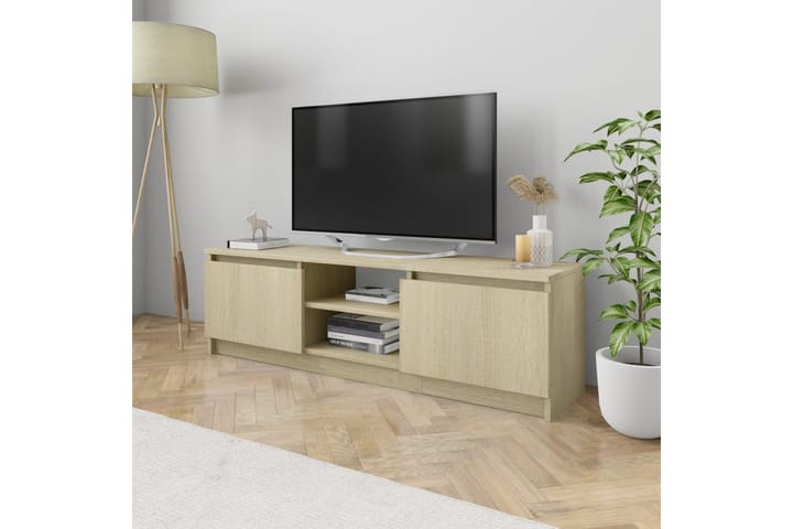 TV-taso Sonoma-tammi 120x30x35,5 cm lastulevy - Ruskea - Tv taso & Mediataso