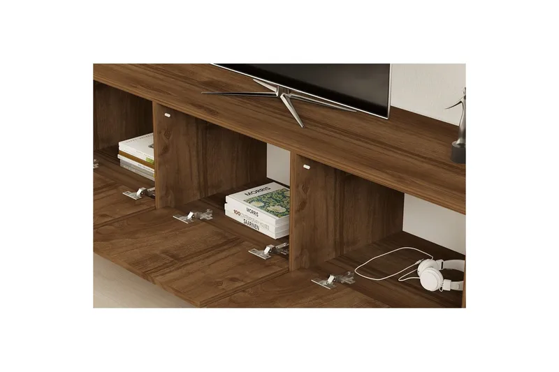 TV-taso Souravdy Pähkinäpuu - Pähkinäpuu - Huonekalut - TV- & Mediakalusteet - Tv taso & Mediataso