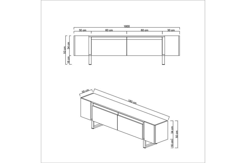 TV-taso Sozi Antrasiitti / Kulta - Antrasiitti / Kulta - Huonekalut - TV- & Mediakalusteet - Tv taso & Mediataso