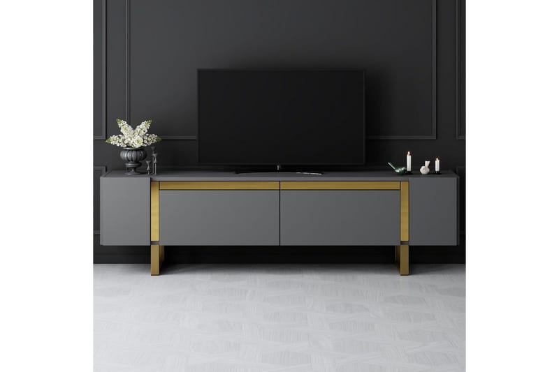 TV-taso Sozi Antrasiitti / Kulta - Antrasiitti / Kulta - Huonekalut - TV- & Mediakalusteet - Tv taso & Mediataso