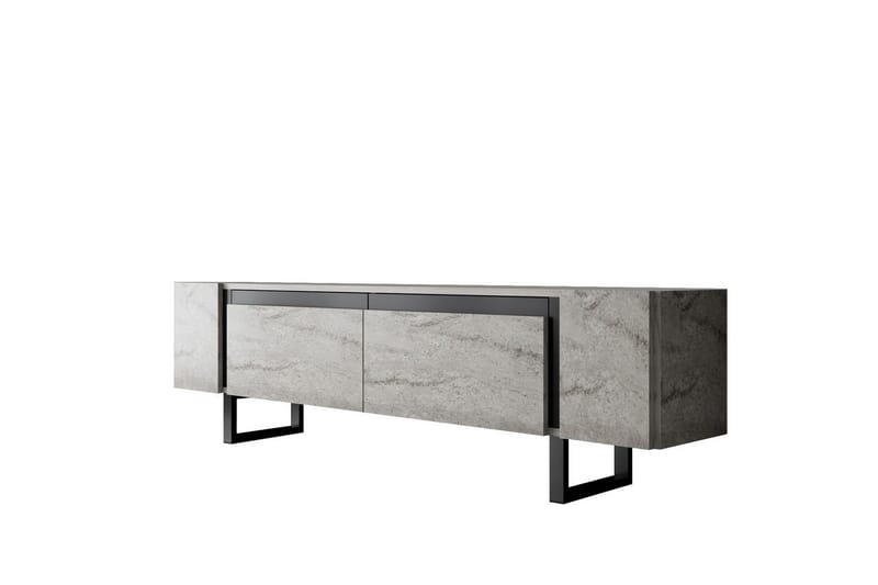 TV-taso Sozi Travertiini / Musta - Travertiini / Musta - Huonekalut - TV- & Mediakalusteet - Tv taso & Mediataso