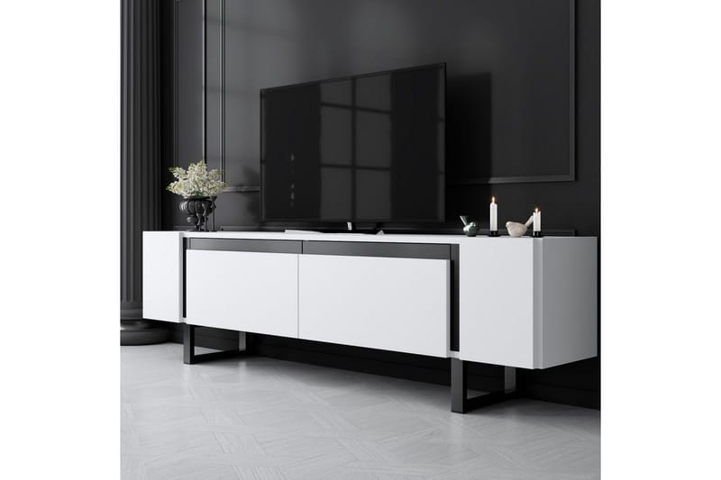 TV-taso Sozi Valkoinen / Musta - Valkoinen / Musta - Huonekalut - TV- & Mediakalusteet - Tv taso & Mediataso