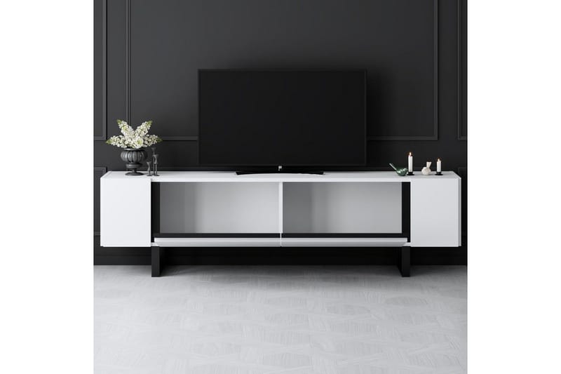TV-taso Sozi Valkoinen / Musta - Valkoinen / Musta - Huonekalut - TV- & Mediakalusteet - Tv taso & Mediataso