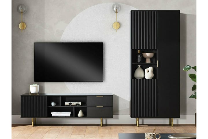 TV-taso Staffin 150 cm - Musta - TV-kaappi
