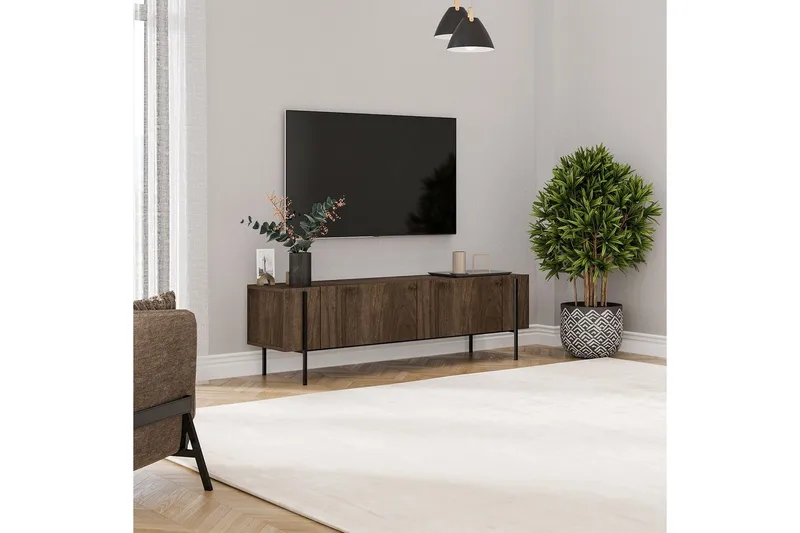 TV-taso Stira Pähkinäpuu - Pähkinäpuu - Huonekalut - TV- & Mediakalusteet - Tv taso & Mediataso