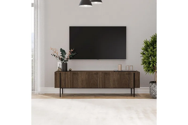 TV-taso Stira Pähkinäpuu - Pähkinäpuu - Huonekalut - TV- & Mediakalusteet - Tv taso & Mediataso