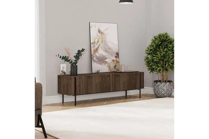 TV-taso Stira Pähkinäpuu - Pähkinäpuu - Huonekalut - TV- & Mediakalusteet - Tv taso & Mediataso