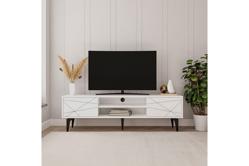 TV-taso Sudama Valkoinen - Valkoinen - Huonekalut - TV- & Mediakalusteet - Tv taso & Mediataso