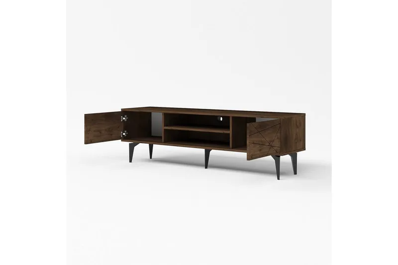 TV-taso Sudama Pähkinäpuu - Pähkinäpuu - Huonekalut - TV- & Mediakalusteet - Tv taso & Mediataso