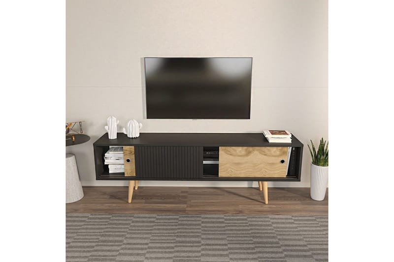 TV-taso Ticoman Antrasiitti / Tammi - Antrasiitti / Tammi - Huonekalut - TV- & Mediakalusteet - Tv taso & Mediataso
