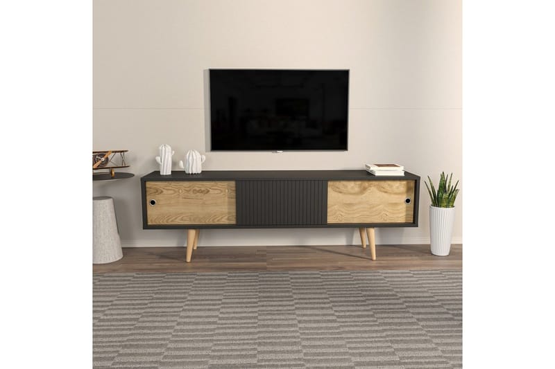 TV-taso Ticoman Antrasiitti / Tammi - Antrasiitti / Tammi - Huonekalut - TV- & Mediakalusteet - Tv taso & Mediataso