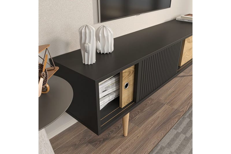 TV-taso Ticoman Antrasiitti / Tammi - Antrasiitti / Tammi - Huonekalut - TV- & Mediakalusteet - Tv taso & Mediataso