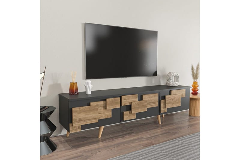 TV-taso Ticomannd Antrasiitti / Pähkinäpuu - Antrasiitti / Pähkinäpuu - Huonekalut - TV- & Mediakalusteet - Tv taso & Mediataso