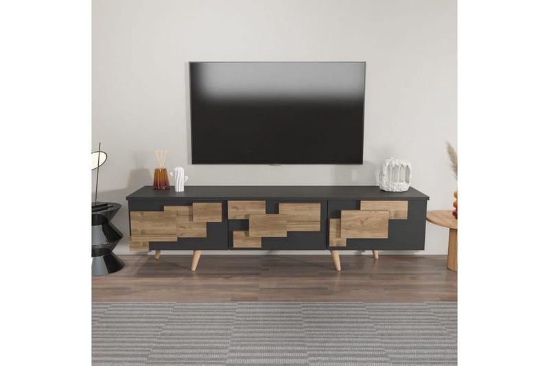 TV-taso Ticomannd Antrasiitti / Pähkinäpuu - Antrasiitti / Pähkinäpuu - Huonekalut - TV- & Mediakalusteet - Tv taso & Mediataso