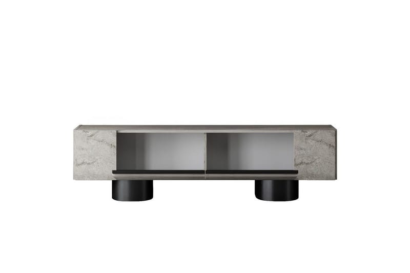 TV-taso Travertiini / Musta - Travertiini / Musta - Huonekalut - TV- & Mediakalusteet - Tv taso & Mediataso
