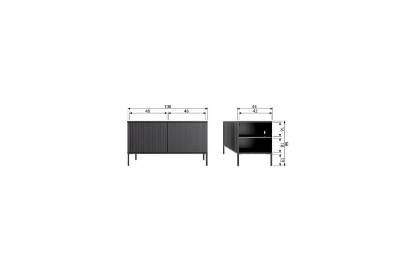 TV-taso Uusi Gravure - Pöly, 100 cm - Huonekalut - TV- & Mediakalusteet - TV-kaappi