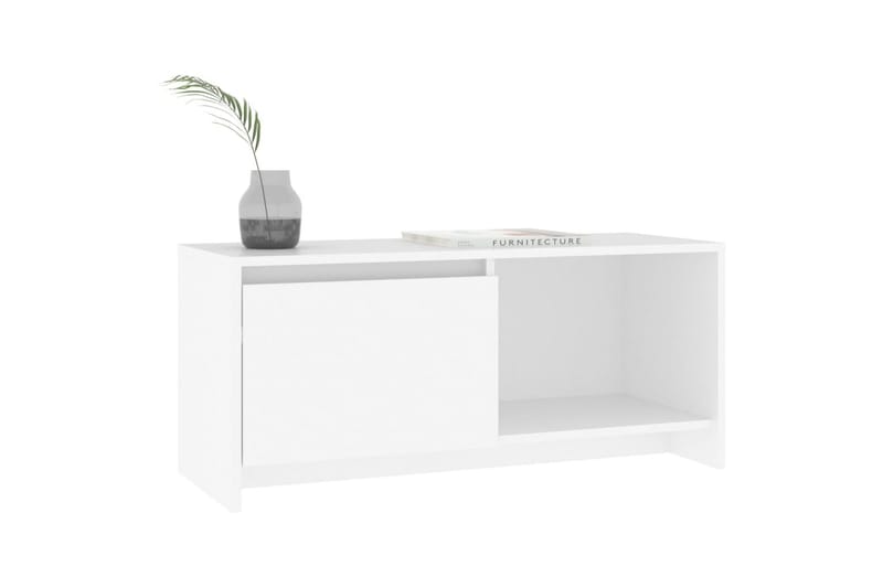 TV-taso valkoinen 90x35x40 cm lastulevy - Valkoinen - Huonekalut - TV- & Mediakalusteet - Tv taso & Mediataso