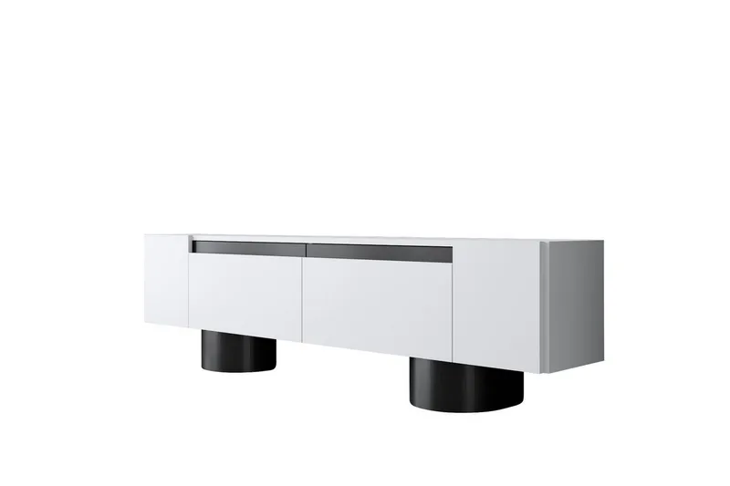 TV-taso Valkoinen / Musta - Valkoinen / Musta - Huonekalut - TV- & Mediakalusteet - Tv taso & Mediataso