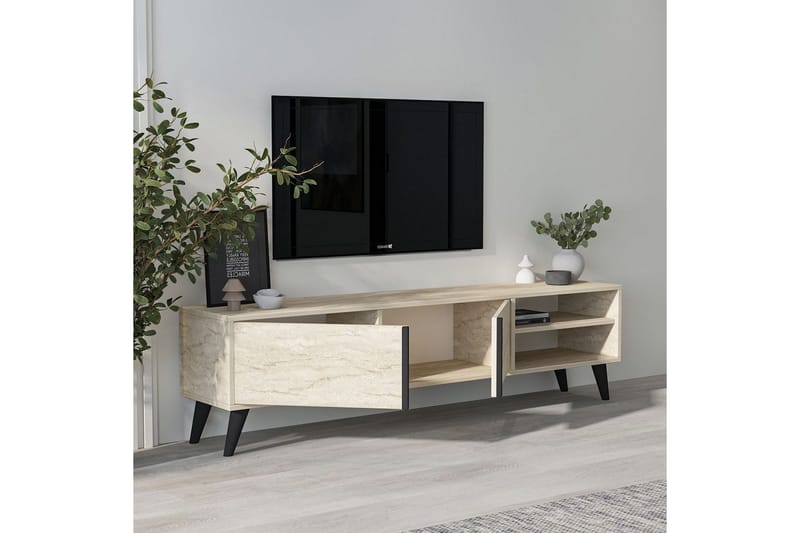 TV-taso Ythmere Travertiini - Travertiini - Huonekalut - TV- & Mediakalusteet - Tv taso & Mediataso