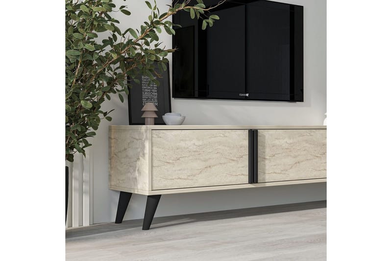 TV-taso Ythmere Travertiini - Travertiini - Huonekalut - TV- & Mediakalusteet - Tv taso & Mediataso