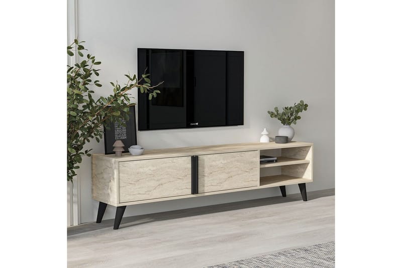 TV-taso Ythmere Travertiini - Travertiini - Huonekalut - TV- & Mediakalusteet - Tv taso & Mediataso